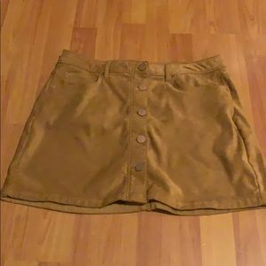 Suede tan skirt